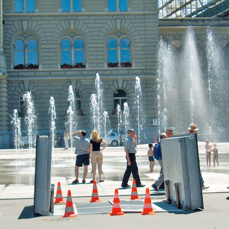 Porte a pavimento con sistema idraulico (D400)